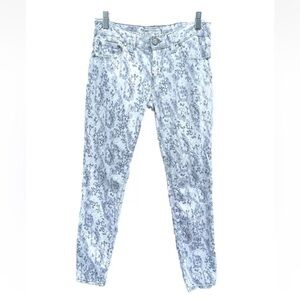 Free people jeans women 27 snake skin skinny cropped gray/white festival y2k